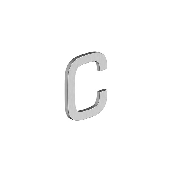 4 LETTER C, E SERIES W/ RISERS, STAINLESS STEEL in Brushed Stainless